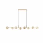 Pendente Orbit 8 Esferas Dourado Champanhe