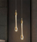 Pendente Gota Cristal Dourado LED 5W 3000K - Imagem 2