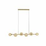 Pendente Lustre Orbit 6 Esferas Champagne