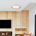 Plafon Montana Branco e Dourado 41CM Hevvy