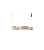 Pendente Led Atenas Metal Acrílico Dourado 28w 3000k - Imagem 2