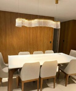 Pendente Led Atenas Metal Acrílico Dourado 28w 3000k