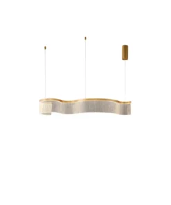 Pendente Led Atenas Metal Acrílico Dourado 28w 3000k