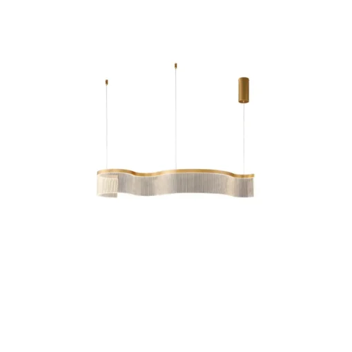 Pendente Led Atenas Metal Acrílico Dourado 28w 3000k