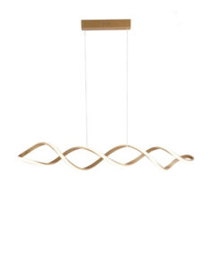 Luminaria Pendente Led Espiral Dourado