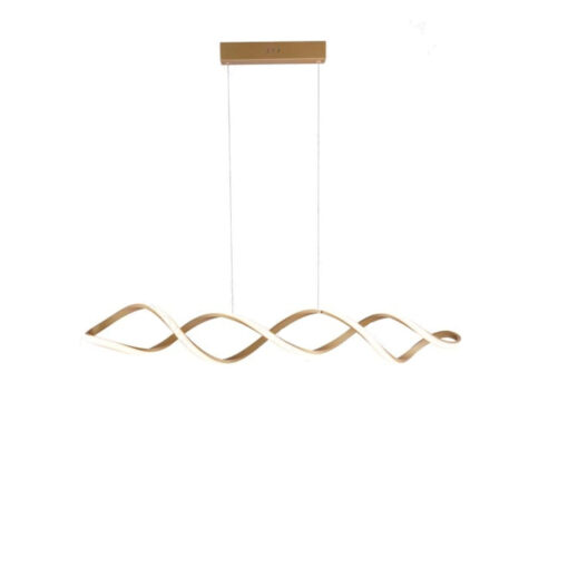 Luminaria Pendente Led Espiral Dourado