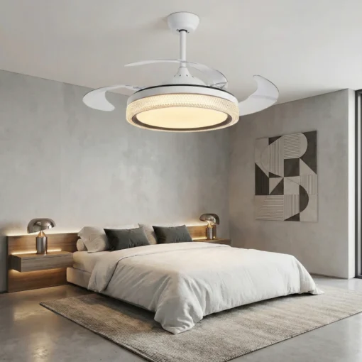 Ventilador De Teto Pás Retráteis Sagitta C/ Controle Remoto