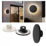 Luminária Arandela Eclipse 12w 3000K Preta Opus Led - Imagem 2