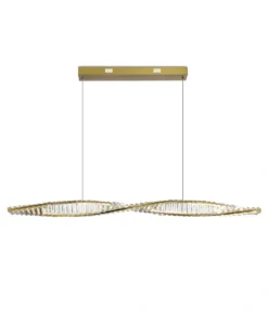 Luminaria Lustre Vougue Dourado e Cristal