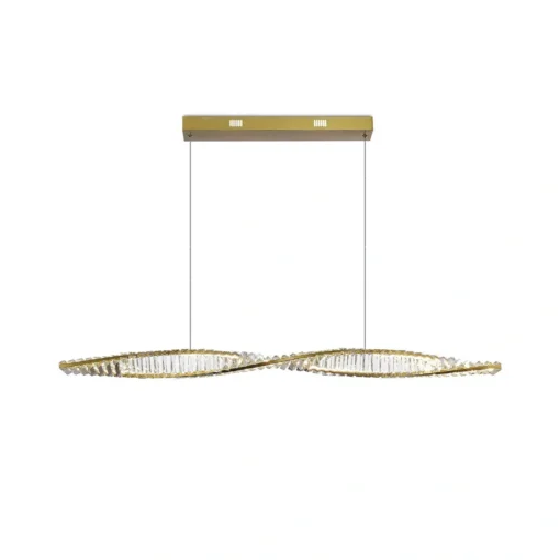 Luminaria Lustre Vougue Dourado e Cristal