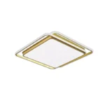 Plafon Led Hoop Quadrado 72w Multicolor Bivolt Dourado