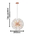 Pendente Dente de Leão Dourado 45CM Sindora - Imagem 3