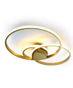 Plafon Ring 2023/20/30/40 Bivolt 3000k 150 Sl Iluminação Dourado. Plafon Ring