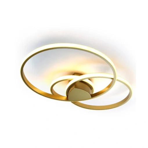 Plafon Ring 2023/20/30/40 Bivolt 3000k 150 Sl Iluminação Dourado. Plafon Ring