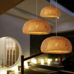 Pendente Fibra Natural Bambu Palha Artesanal E27 Sumatra