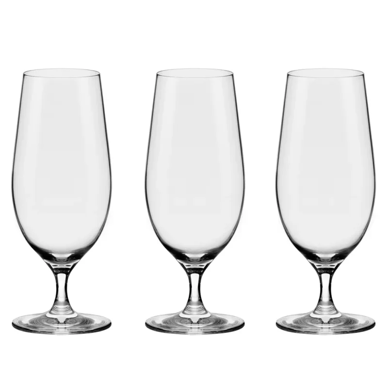 JOGO DE 3 TAÇAS DE CRISTAL CERVEJA 460 ML BEER GLASS