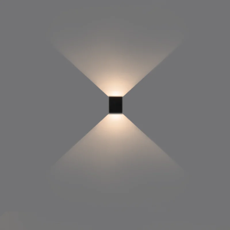 Arandela Led Wall Plus Preto 2 Facho Aberto Stella