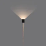 Arandela Led Wall Plus Preta 1 Facho Aberto e 1 Facho Fechados Stella