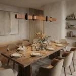 Pendente Lâmina Natural de Madeira 120cm Flow Accord