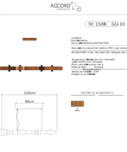 Pendente Madeira Accord Flow