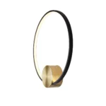 Arandela LED Signo 12W Preto Com Dourado Usina Design
