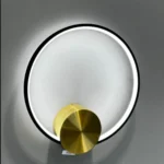 Arandela LED Signo 12W Preto Com Dourado Usina Design - Imagem 4