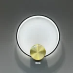 Arandela LED Signo 12W Preto Com Dourado Usina Design - Imagem 2