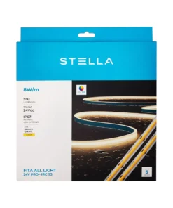 Fita Led Stella All Light 5m 24v Pro 8w/m Ip67 Cob 3000k