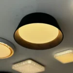 PENDENTE PLAFON LED OTTAWA RED 45CM 36W PRETO C  IMBUIA Função 2 em 1 - Imagem 3