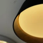 PENDENTE PLAFON LED OTTAWA RED 45CM 36W PRETO C  IMBUIA Função 2 em 1 - Imagem 2