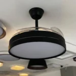 Ventilador Teto Retrátil Preto C/ Controle Remoto SL - Imagem 2