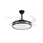 Ventilador Teto Retrátil Preto C/ Controle Remoto SL