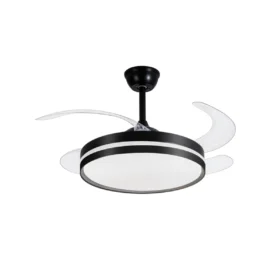 Ventilador Teto Retrátil Preto C/ Controle Remoto SL