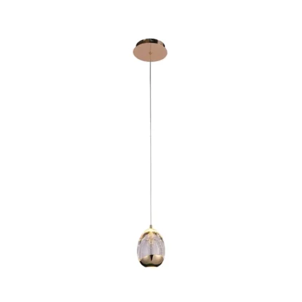 Pendente Gute Bella 9x14cm Led 4,8w 3000k 288lm Dourado E Transparente