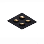 Spot de Embutir LED Powerus 4 Focos IRC 90 3000K 8W Preto Nordecor - Imagem 2
