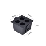 Spot de Embutir LED Powerus 4 Focos IRC 90 3000K 8W Preto Nordecor - Imagem 3