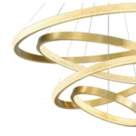 Pendente Intense 4 Aros LED Dourado Escovado - Usina Design - Imagem 3