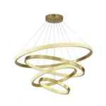 Pendente Intense 4 Aros LED Dourado Escovado - Usina Design - Imagem 2