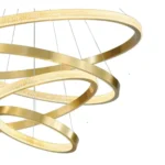 Pendente Intense 4 Aros LED Dourado Escovado - Usina Design - Imagem 5