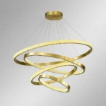 Pendente Intense 4 Aros LED Dourado Escovado - Usina Design