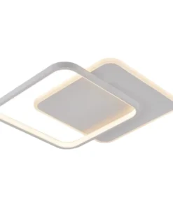 Plafon LED Quadrado Sobreposto Branco 40cm Sindora