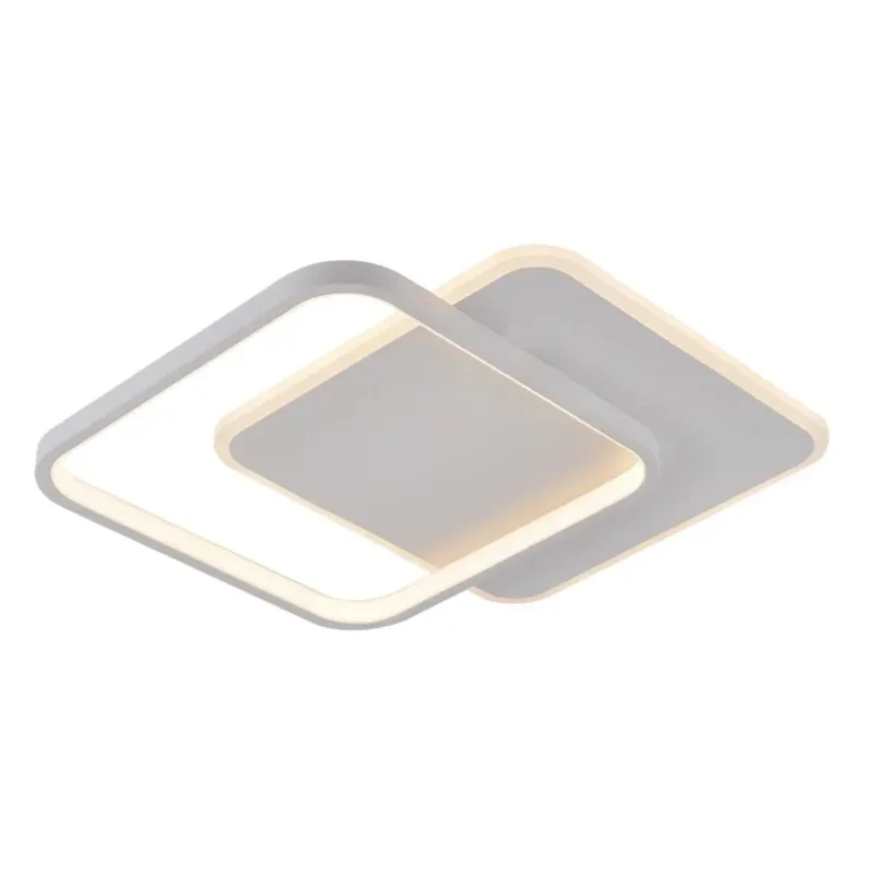 Plafon LED Quadrado Sobreposto Branco 40cm Sindora