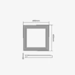 Plafon Heaven Quadrado 36 W Com Controle Remoto preta Opus Led - Imagem 5