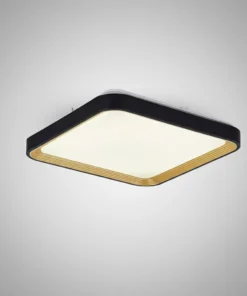 Plafon Heaven Quadrado 36 W Com Controle Remoto preta Opus Led