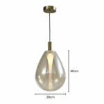 PENDENTE THUNDER 30X40CM Vidro  - Skylight - Imagem 4