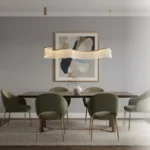 Pendente Wave Line 120cm 35W 3000K 3500lm Dourado – Sindora