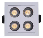 Spot de Embutir LED Powerus 4 Focos IRC 90 3000K 8W Branco Nordecor - Imagem 2