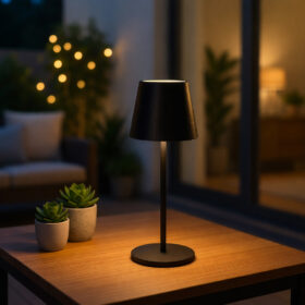 Luminária Abajur Milano Preta 3W 3000K Bivolt