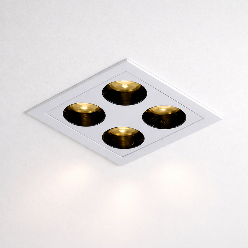 Spot de Embutir LED Powerus 4 Focos 3000K 8W Nordecor