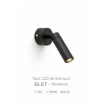 Spot Led de Sobrepor BLET 5W – 3.000K – IRC90 Preto - Imagem 2